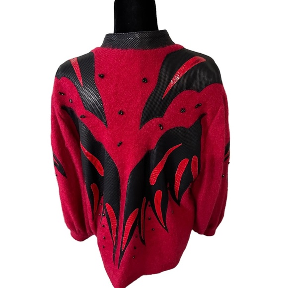 Vintage Ingrid Muhlhofer 1980 Mohair, Beaded, Floral Sweater,Size Medium. - Picture 16 of 16